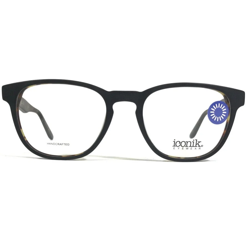 Iconik Eyeglasses Frames Kaylen C01 Brown Tortoise Square Horn Rim 49-19-145